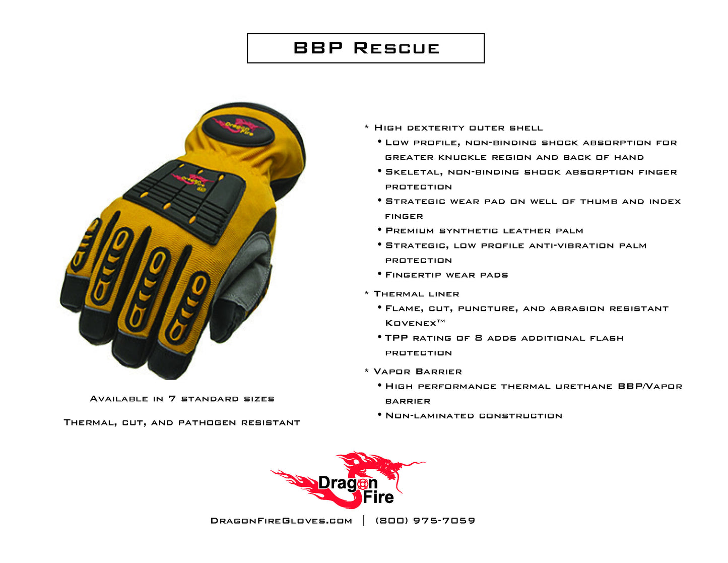 Dragon Fire BBP Rescue Glove