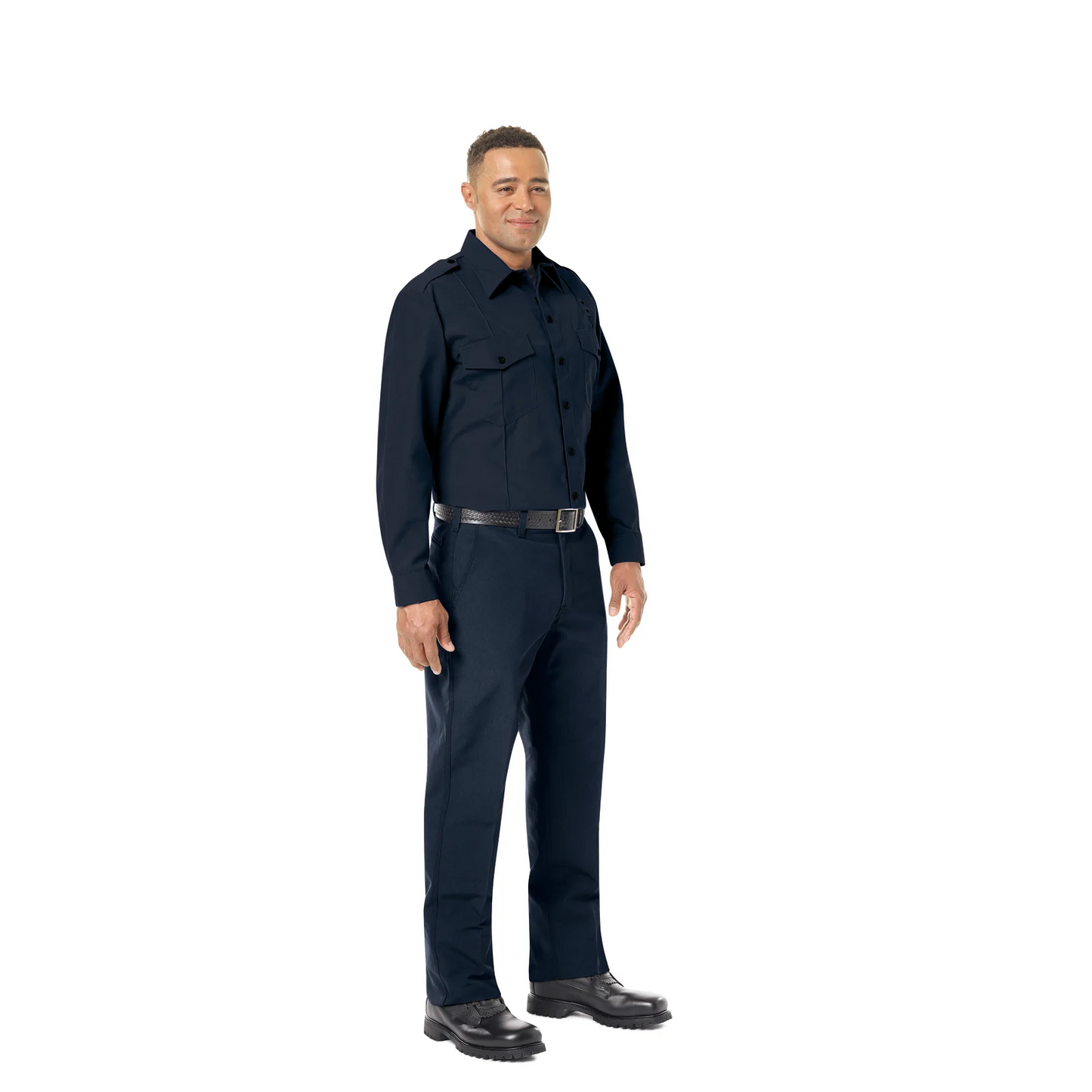 Men's Classic Long Sleeve Fire Chief Shirt Midnight Navy