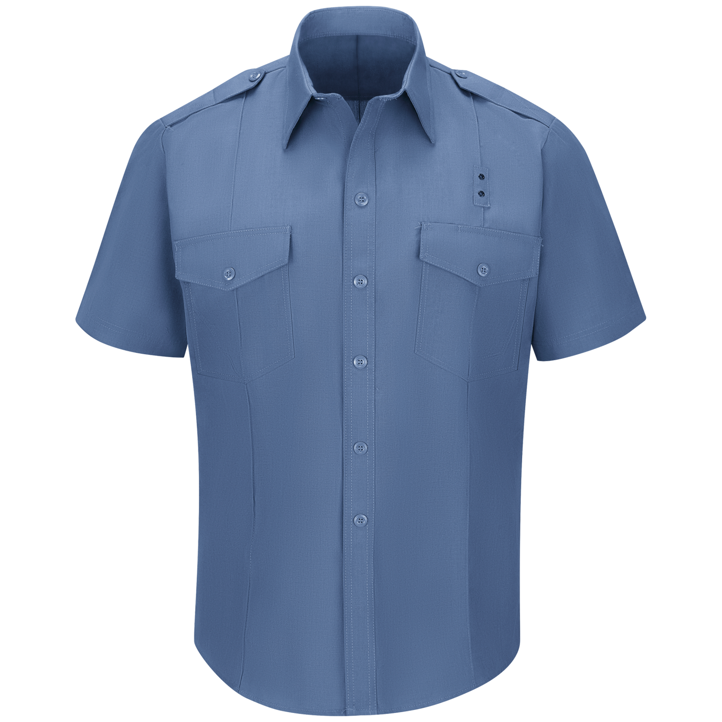 Men’s Classic Short Sleeve Fire Chief Shirt Light Blue