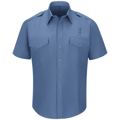 Men’s Classic Short Sleeve Fire Chief Shirt Light Blue