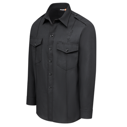 Men’s Classic Long Sleeve Fire Chief Shirt Black