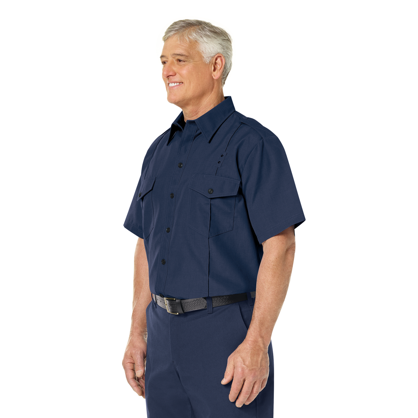 Men’s Classic Short Sleeve Fire Chief Shirt Navy