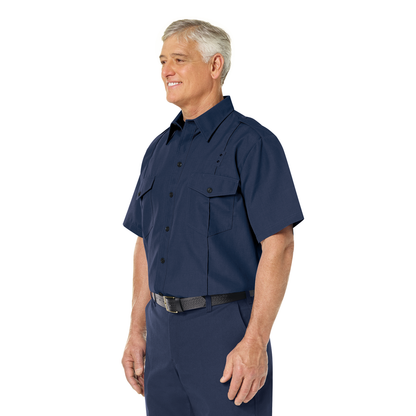 Men’s Classic Short Sleeve Fire Chief Shirt Navy