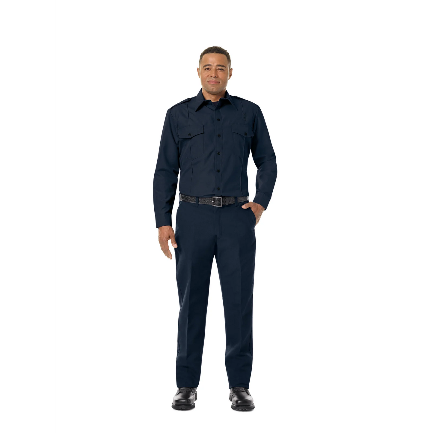 Men's Classic Long Sleeve Fire Chief Shirt Midnight Navy