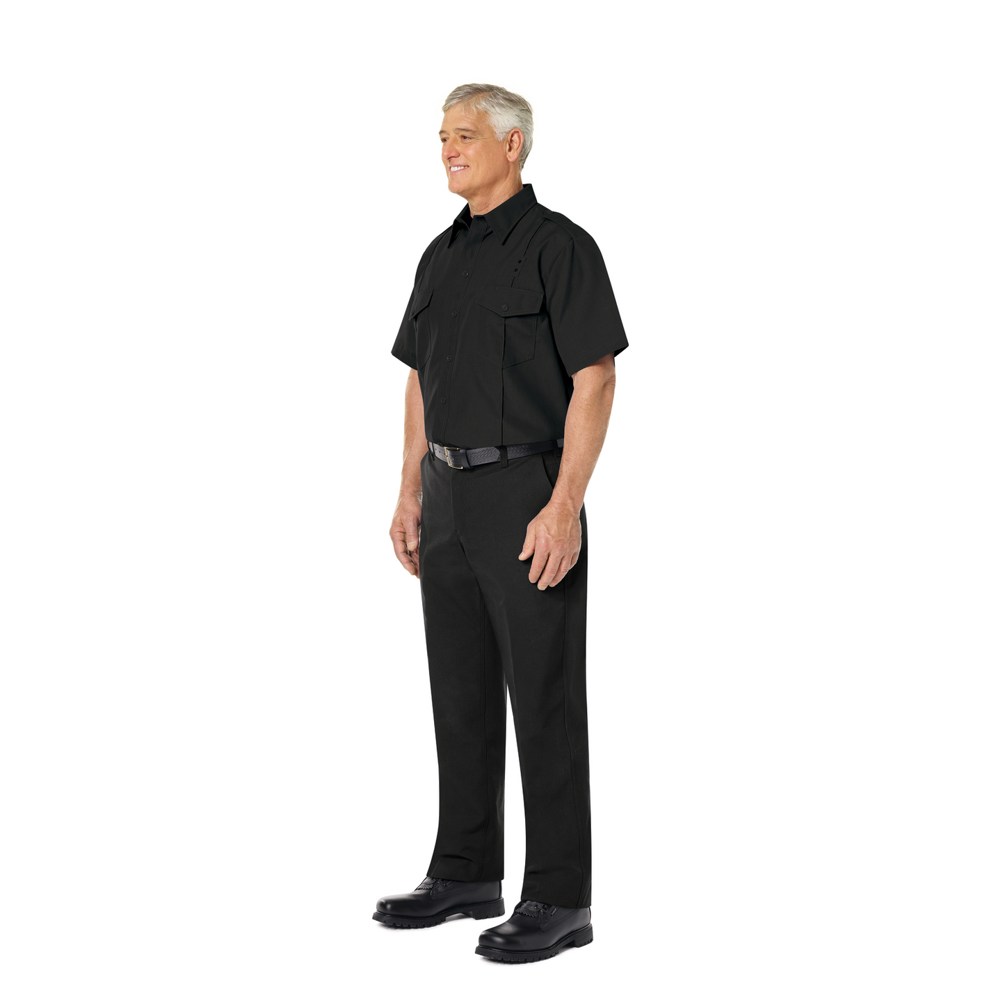 Men’s Classic Short Sleeve Fire Chief Shirt Black