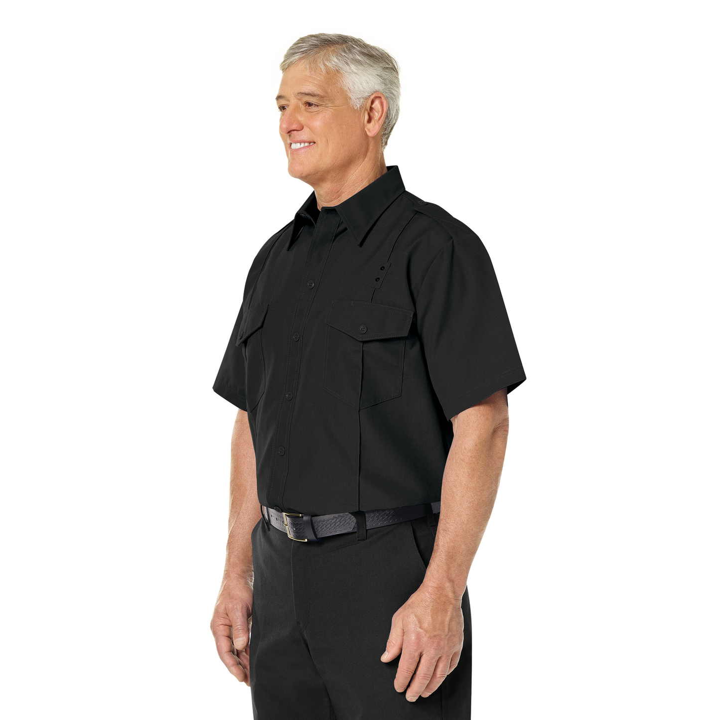 Men’s Classic Short Sleeve Fire Chief Shirt Black