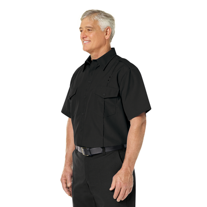 Men’s Classic Short Sleeve Fire Chief Shirt Black