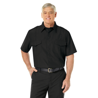 Men’s Classic Short Sleeve Fire Chief Shirt Black
