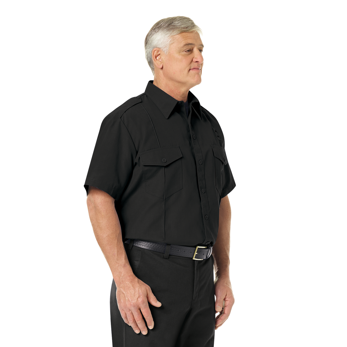 Men’s Classic Short Sleeve Fire Chief Shirt Black