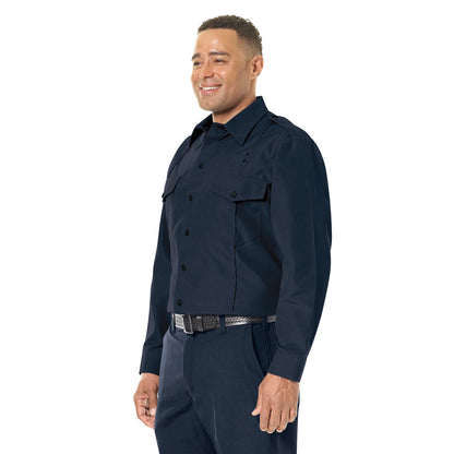Men's Classic Long Sleeve Fire Chief Shirt Midnight Navy