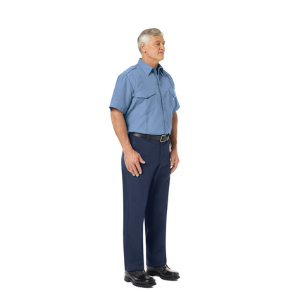 Men’s Classic Short Sleeve Fire Chief Shirt Light Blue