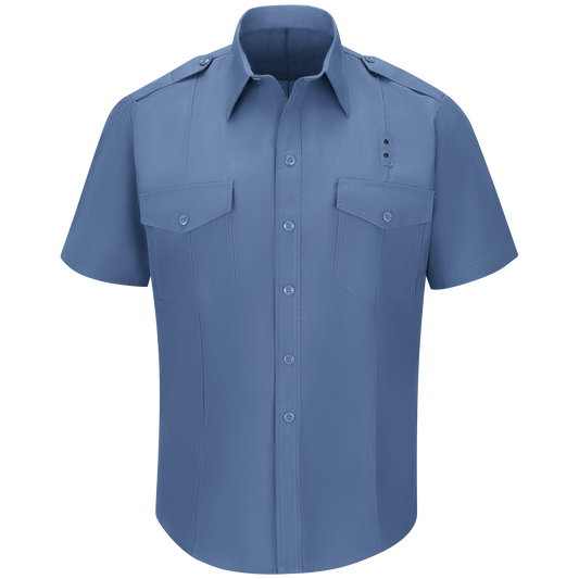 Men’s Classic Short Sleeve Fire Chief Shirt Light Blue