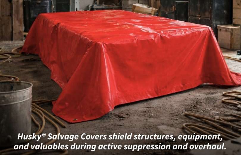 Husky 12 ft × 18 ft 10 oz Vinyl Salvage Cover - HTV-12x18
