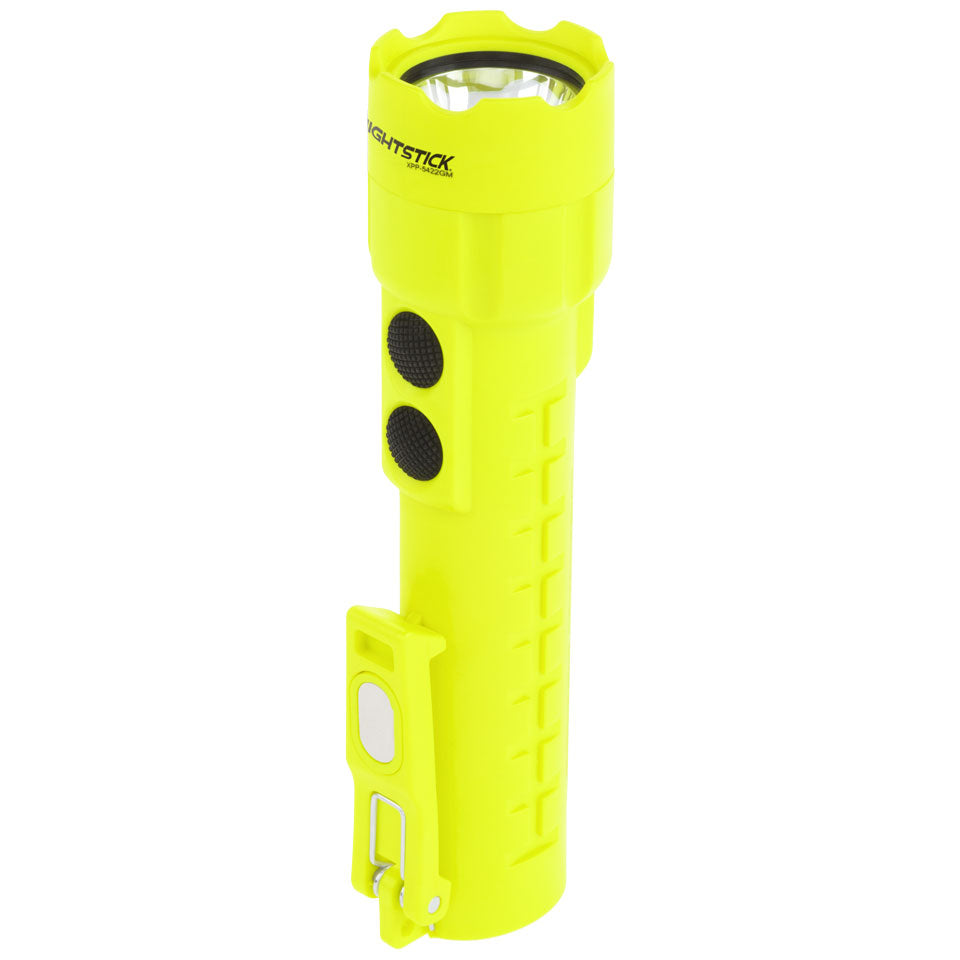Nightstick Yellow/Green Flashlight W/ Dual Magnets