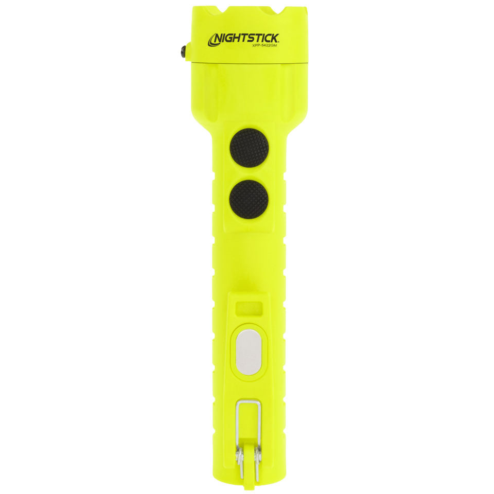 Nightstick Yellow/Green Flashlight W/ Dual Magnets
