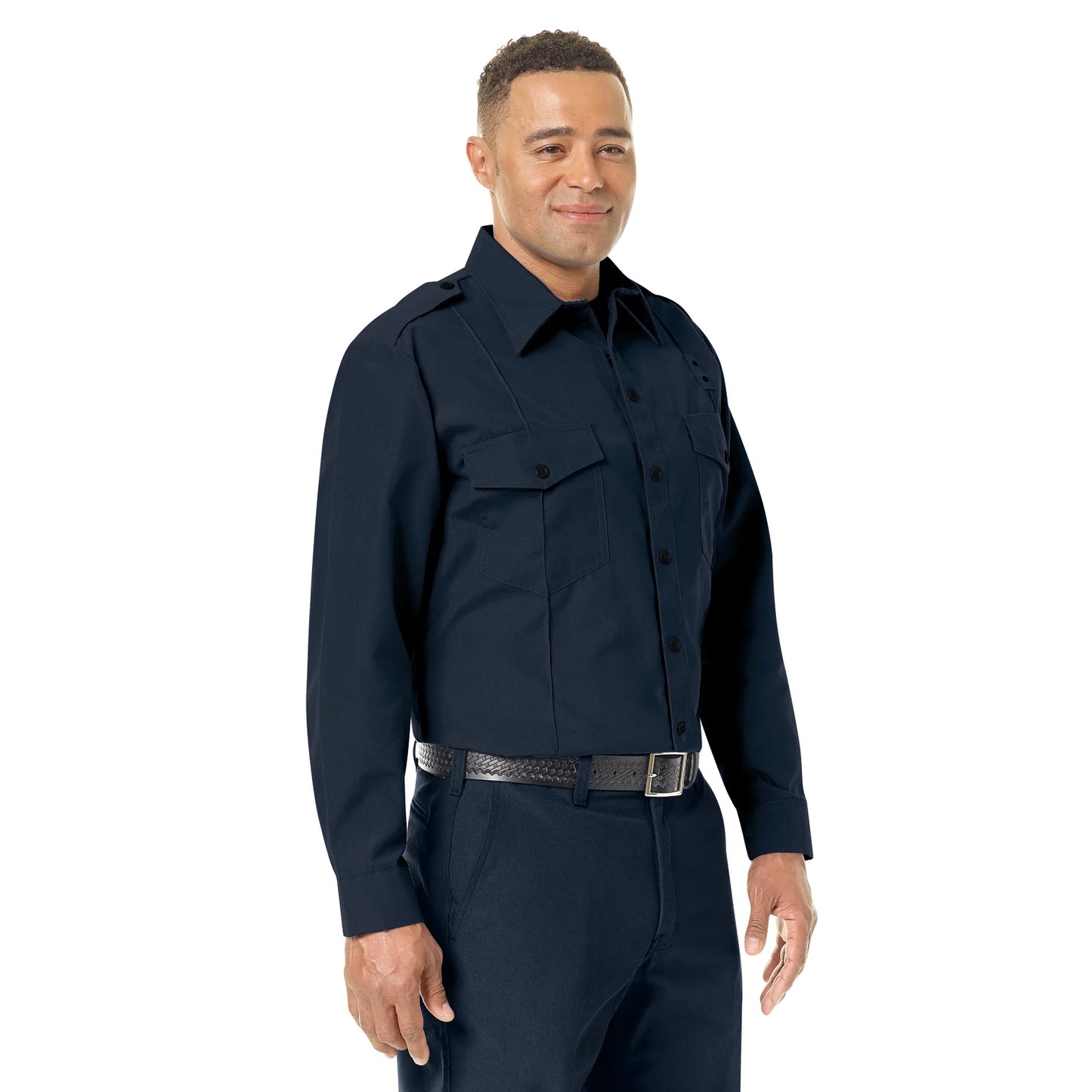 Men's Classic Long Sleeve Fire Chief Shirt Midnight Navy