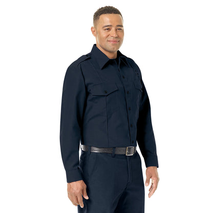 Men's Classic Long Sleeve Fire Chief Shirt Midnight Navy
