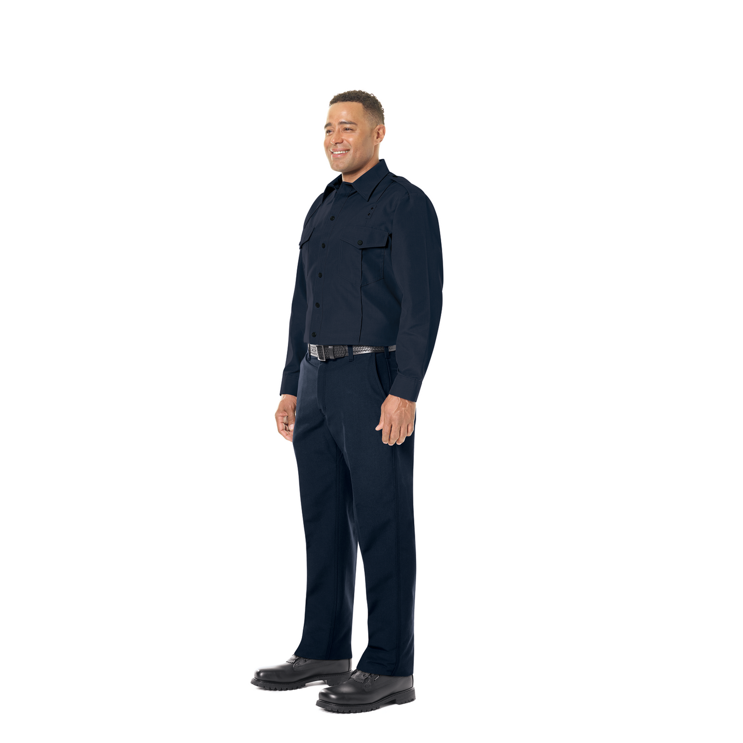 Men's Classic Long Sleeve Fire Chief Shirt Midnight Navy