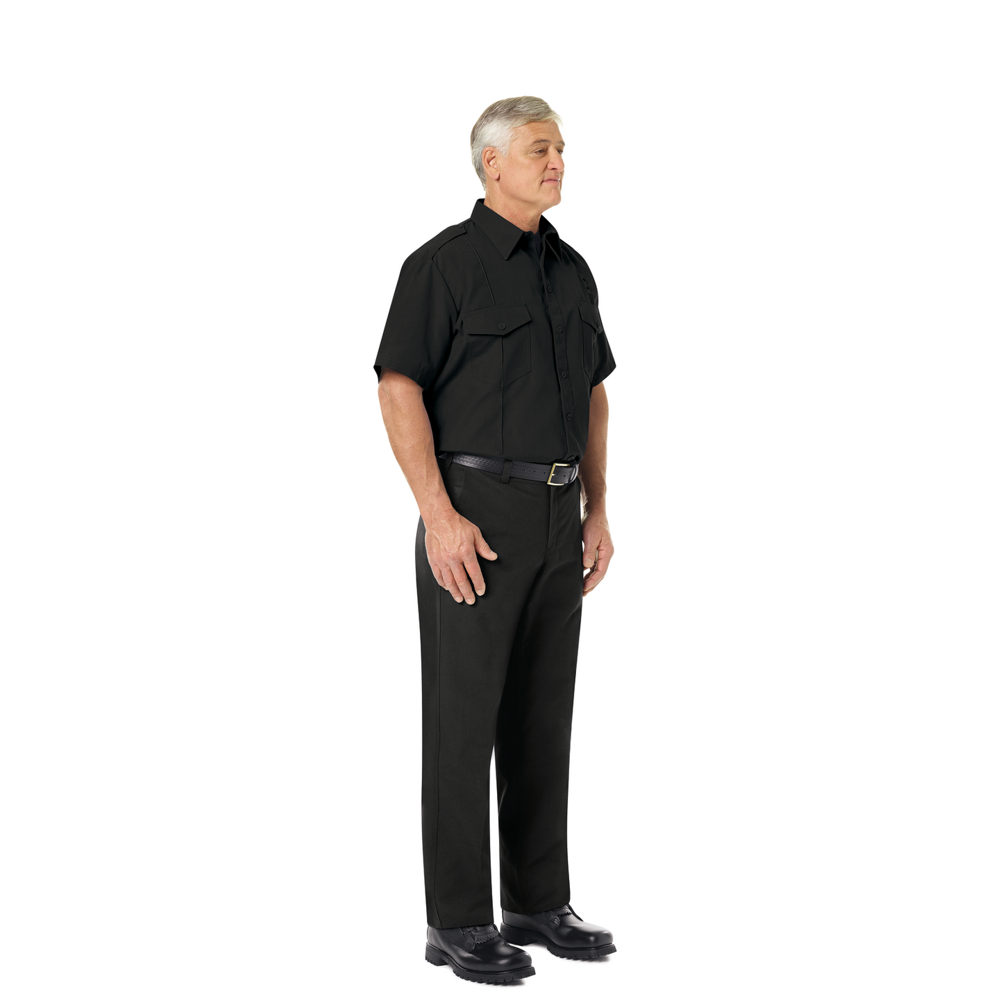 Men’s Classic Short Sleeve Fire Chief Shirt Black