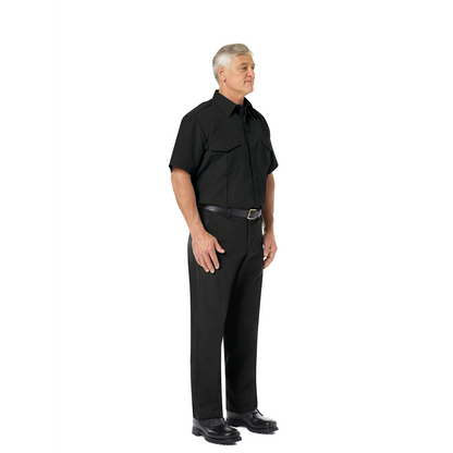 Men’s Classic Short Sleeve Fire Chief Shirt Black