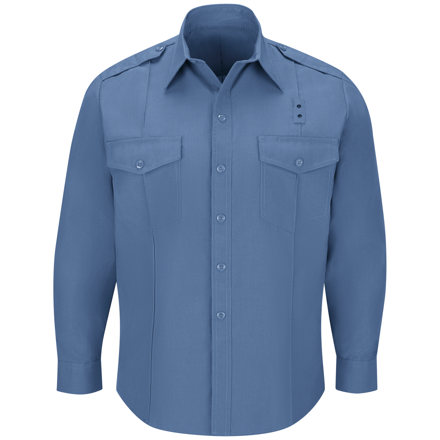 Men’s Classic Long Sleeve Fire Chief Shirt Light Blue