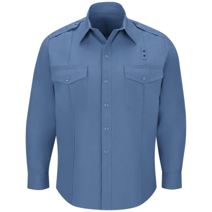Men’s Classic Long Sleeve Fire Chief Shirt Light Blue