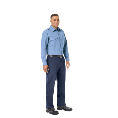 Men’s Classic Long Sleeve Fire Chief Shirt Light Blue