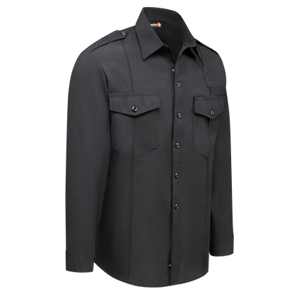 Men’s Classic Long Sleeve Fire Chief Shirt Black
