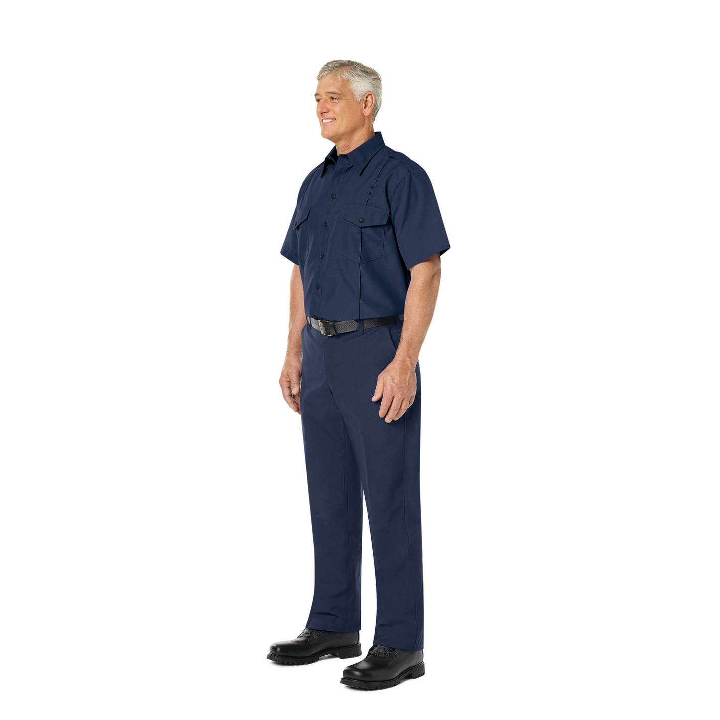 Men’s Classic Short Sleeve Fire Chief Shirt Navy